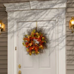 Christmas Central Orange And Green Maple Leaves Artificial Autumn Wreath - 26-Inch, Unlit 7 Christmas Central Orange And Green Maple Leaves Artificial Autumn Wreath - 26-Inch, Unlit -Christmas Central dnat rahv tdb001 1 3 72270.1664990321