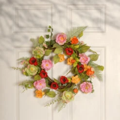 Christmas Central 22" Spring Flower Wreath -Christmas Central dnat ras 150326 1 4 26353.1636027643