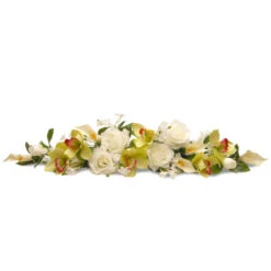 Christmas Central 28" White Rose & Calla Lily Swag