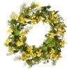 Christmas Central Yellow And Green Cosmos Flowers Artificial Wreath - 22-Inch, Unlit -Christmas Central dnat ras cdf5739w 1 1 63185.1587644856