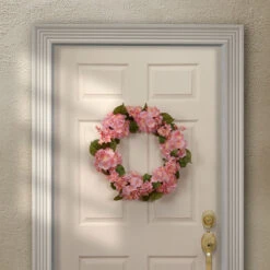 Christmas Central 24" Pink Hydrangea Wreath -Christmas Central dnat ras sn191416 p1 4 35126.1631812638
