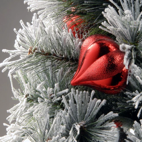 Christmas Central 3' Pre-Lit Potted Snowy Bristle Pine Medium Artificial Tabletop Christmas Tree - Warm White LED Lights 5 Christmas Central 3' Pre-Lit Potted Snowy Bristle Pine Medium Artificial Tabletop Christmas Tree - Warm White LED Lights - Image 3