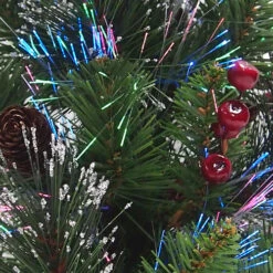 Christmas Central 18" Pre-Lit Full Crestwood Spruce Artificial Christmas Tree, Multicolor LED Lights -Christmas Central dnat szcw7 126 18 1 2 24403.1587645072