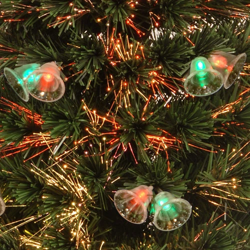 Christmas Central 3' Pre-lit Potted Double Bell Artificial Christmas Tree, Fiber Optic Lights 5 Christmas Central 3' Pre-lit Potted Double Bell Artificial Christmas Tree, Fiber Optic Lights - Image 3