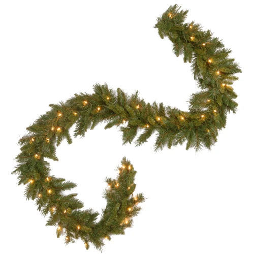 Christmas Central 9' X 10" Pre-Lit Tiffany Fir Artificial Christmas Garland - Clear Lights 6 Christmas Central 9' X 10" Pre-Lit Tiffany Fir Artificial Christmas Garland - Clear Lights - Image 4