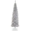 Christmas Central 6' Pencil Silver Tinsel Artificial Christmas Tree, Unlit 2 Christmas Central 6' Pencil Silver Tinsel Artificial Christmas Tree, Unlit -Christmas Central dnat tt33 700 60 96492.1587644854