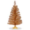 Christmas Central 3' Champagne Gold Tinsel Artificial Christmas Tree, Unlit -Christmas Central dnat tt33 702 30 1 64898.1587644855