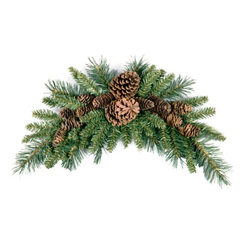 Christmas Central 36" Traditional Pine Cone Artificial Christmas Swag, Unlit 3 Christmas Central 36" Traditional Pine Cone Artificial Christmas Swag, Unlit