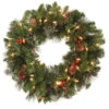 Christmas Central Pre-Lit Decorated Crestwood Spruce Artificial Christmas Wreath - 20-Inch, Clear Lights -Christmas Central skudnatcw7 306 20w 1 03554.1587644017