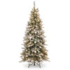Christmas Central 7.5β Pre-Lit Slim Snowy Mountain Pine Artificial Christmas Tree, Clear Lights 2 Christmas Central 7.5β Pre-Lit Slim Snowy Mountain Pine Artificial Christmas Tree, Clear Lights -Christmas Central smt 304 75 05154.1588370494