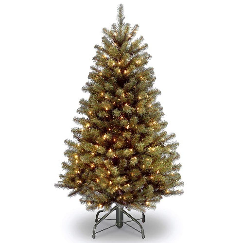 Christmas Central 4.5’ Pre-lit North Valley Spruce Artificial Christmas Tree, Clear Lights 3 Christmas Central 4.5’ Pre-lit North Valley Spruce Artificial Christmas Tree, Clear Lights