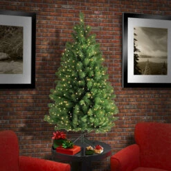 Christmas Central 4.5’ Pre-lit North Valley Spruce Artificial Christmas Tree, Clear Lights 9 Christmas Central 4.5’ Pre-lit North Valley Spruce Artificial Christmas Tree, Clear Lights -Christmas Central tree2 36152.1670490062